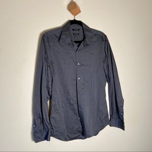 RW & Co Button Up Shirt Gray Long Sleeve